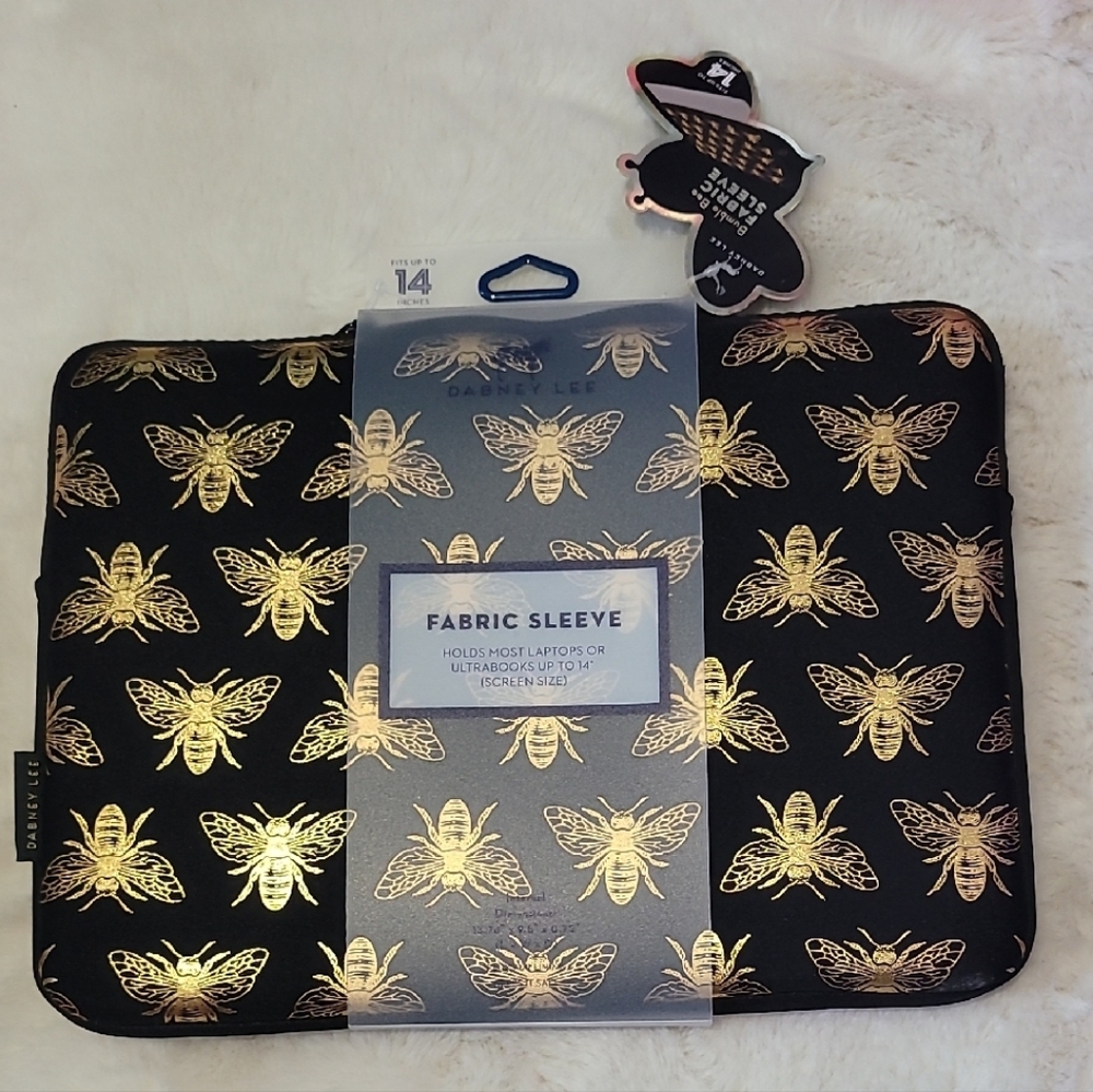 Dabney Lee Black and Gold Bumble Bee Fabric Sleeve